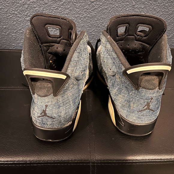2019 Nike Air Jordan Retro 6 Washed Denim Sz 10.5 Men’s CT5350-401 - Picture 6 of 9